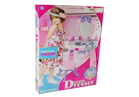 Toaletka Zestaw Piękności z Lusterkiem, Dźwiękami i Światłem Czujnik Ruchu