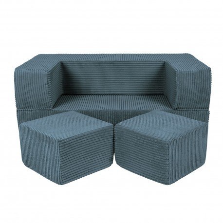 Aesthetic cube sofa turkusowa