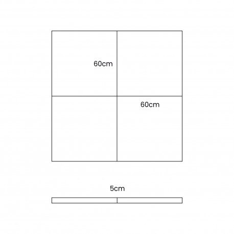 Aesthetic mata kwadratowa ecru