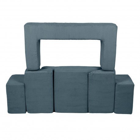 Aesthetic sofa bricks turkusowa