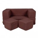 Bearly cube sofa brązowa