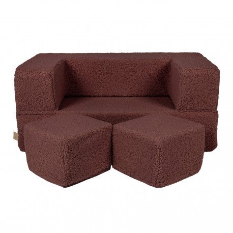 Bearly cube sofa brązowa