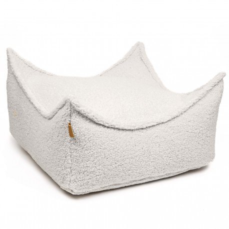 Bearly kwadratowa pufa dziecięca kremowa