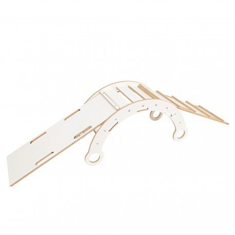 Large dream rocker białe drewno & zjeżdżalnia & dr