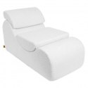 Wave lounger boucle biały