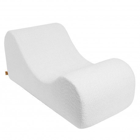 Wave lounger boucle biały