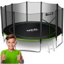 Trampolina ogrodowa 15ft/465cm z siatką zewnętrzną i drabinką Neo-Sport