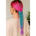 Włosy syntetyczne warkoczyki ombre róż/ni/f W10341