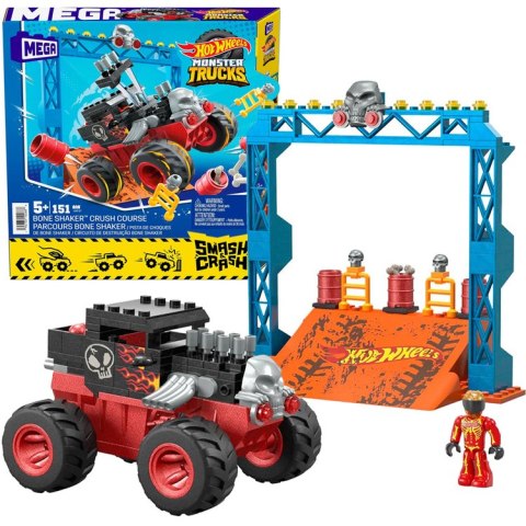 Hot Wheels Monster truck kaskaderskie klocki 151ele auto + rampa