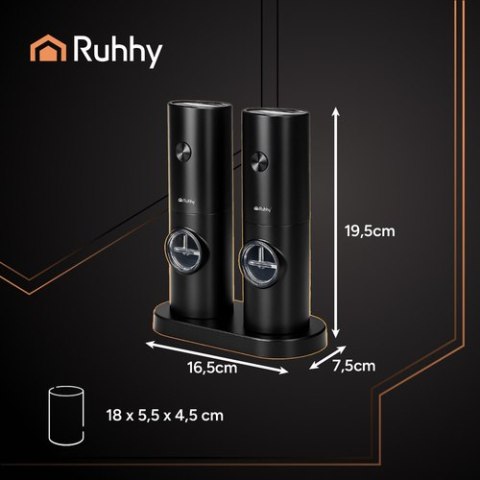 Młynek elektryczny - 2 szt. Ruhhy 25558