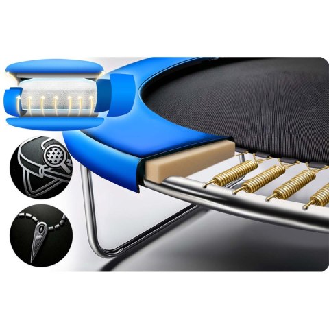 Trampolina ogrodowa 10ft/312cm z siatką wewnętrzną i drabinką Neo- 