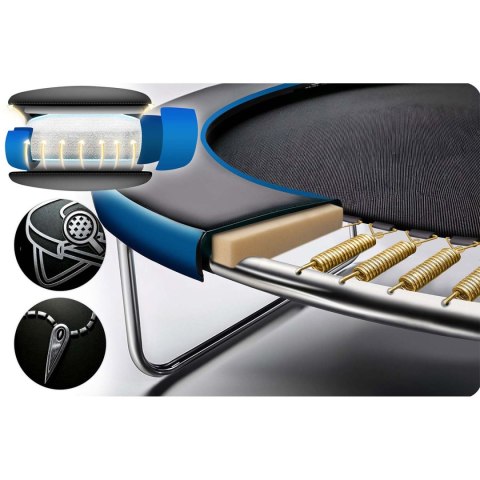 Trampolina ogrodowa 8ft/252cm z siatką zewnętrzną i drabinką Neo-Sport