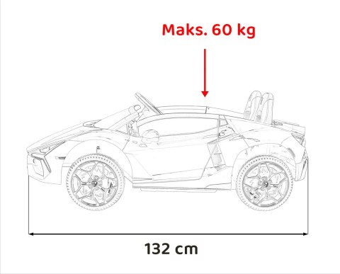 4x200W 2osobowy Auto na akumulator Lamborghini Revuelto XL Czerwony