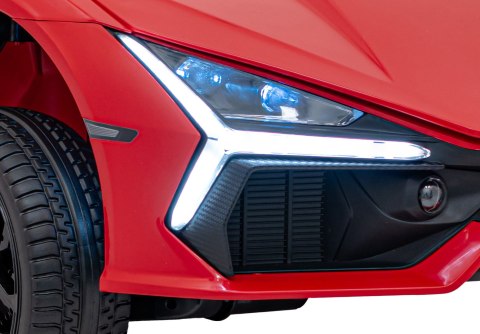 4x200W 2osobowy Auto na akumulator Lamborghini Revuelto XL Czerwony