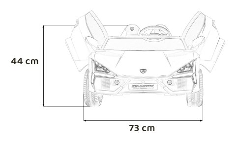 4x200W 2osobowy Auto na akumulator Lamborghini Revuelto XL Czerwony