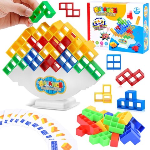 Klocki Konstrukcyjne Wieża Balansująca Tetris 3D Gra Zręcznościowa