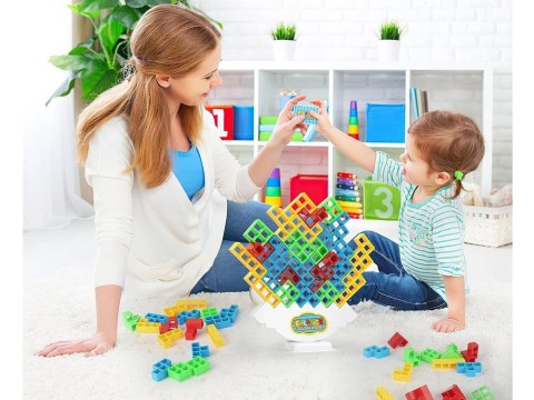 Klocki Konstrukcyjne Wieża Balansująca Tetris 3D Gra Zręcznościowa