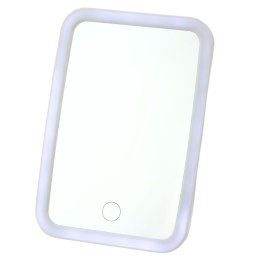 Lusterko Kosmetyczne Podświetlane LED Do Makijażu Bezprzewodowe Białe