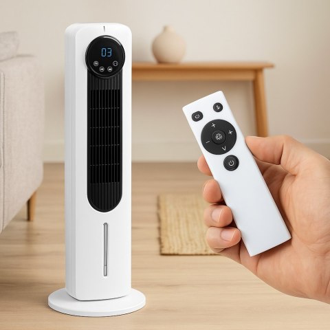 WENTYLATOR KOLUMNOWY WODNY PODŁOGOWY JONIZACJA OSCYLACJA WYŚWIETLACZ PILOT