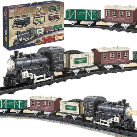 WOOPIE Klasyczny Pociąg Parowy Lokomotywa Tor XXL