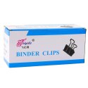 Zestaw Uniwersalne Klipsy Biurowe Stal Sprężynowa Czarny 51mm 12szt