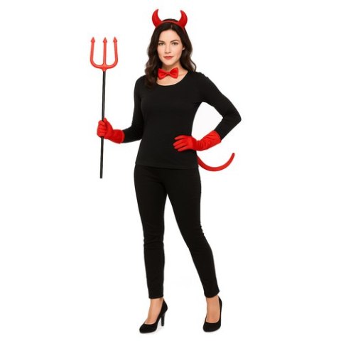 Strój diabełka - zestaw 4 elementy S22140