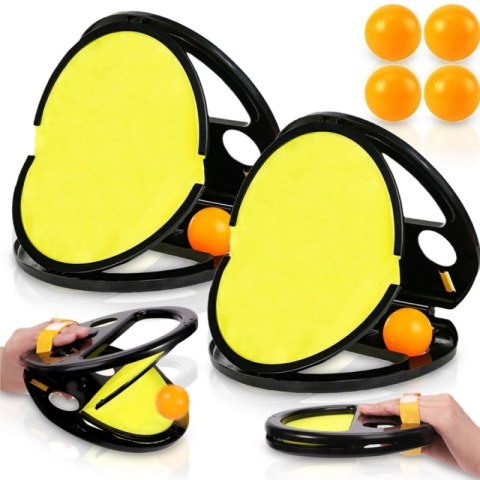 WOOPIE Catch Ball Gra Zręcznościowa Rzucaj Łap Dla Dwojga 2x Paletki+ 4 Piłki