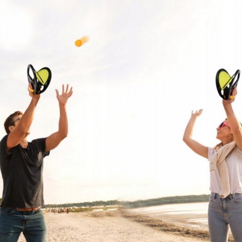 WOOPIE Catch Ball Gra Zręcznościowa Rzucaj Łap Dla Dwojga 2x Paletki+ 4 Piłki