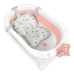 Wanienka składana dla dzieci, niemowląt z wkładką Ricokids RK-286 biało-różowa