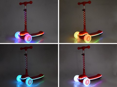 Balansowa hulajnoga SCOOTER 3-kołowa KOLOROWE ŚWIATEŁKA i MUZYKA SP0812
