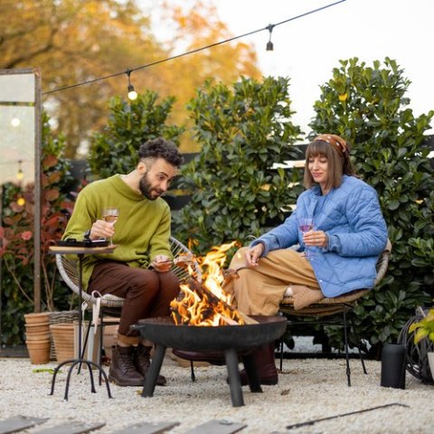 Palenisko ogrodowe na ognisko z uchwytami i trójnogiem, duże XXL!