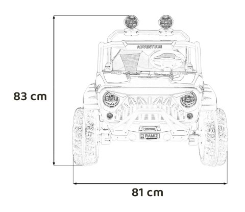 2osobowy 800W 4x4 Auto na akumulator 24V buggy PASSION    Różowy