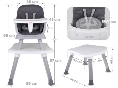 Wielofunkcyjny fotelik Krzesełko do karmienia Zestaw 6w1 dla dzieci ZA5664