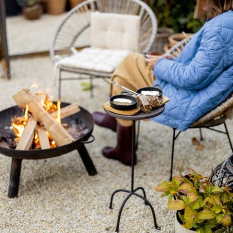 Palenisko ogrodowe na ognisko z uchwytami i trójnogiem, duże XXL!