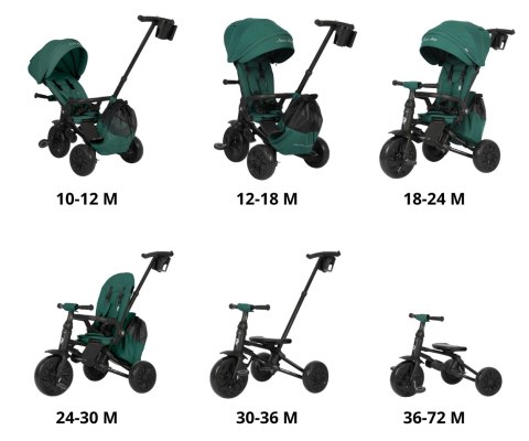 Qplay Rowerek Trójkołowy Nova Max Green