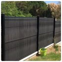 Siatka Cieniująca Na Ogrodzenie Płot Maskująca Szara 1.5M 25M 70g/m²