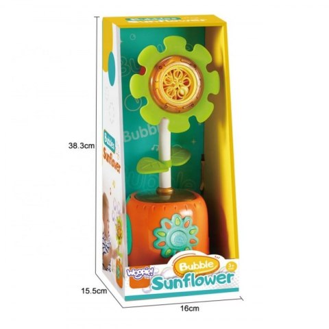 WOOPIE Słonecznikowa Elektryczna Maszyna Do Bąbelków Efekty Świetlne i Dźwiękowe