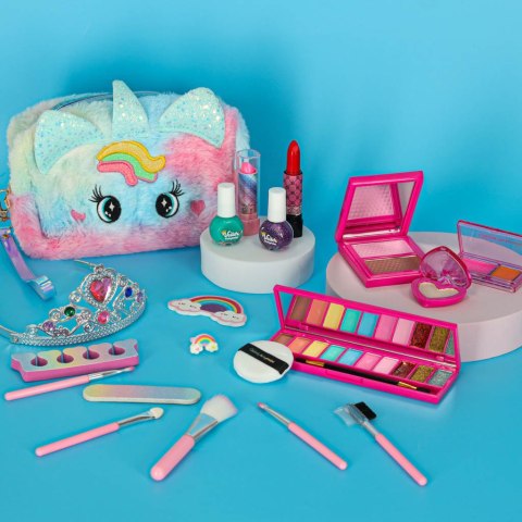 Kosmetyki do makijażu make up lakiery torebka spódniczka zestaw 22 elementy