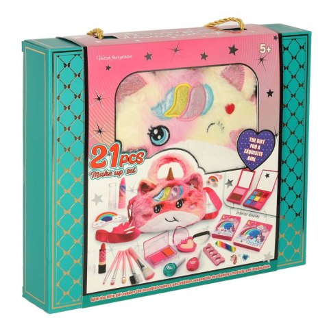 Kosmetyki do makijażu make up lakiery torebka zestaw 21 elementów