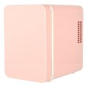 Lodówka turystyczna elektryczna samochodowa mini na jedzenie kosmetyki grzanie chłodzenie 2w1 4L różowa