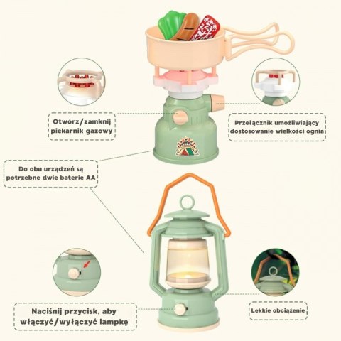 WOOPIE Zestaw Małego Odkrywcy Namiot Kempingowy XXL na Biwak 15 el.