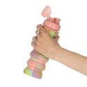 Butelka na wodę bidon silikonowy składany z uchwytem sportowy 500ml tęczowy