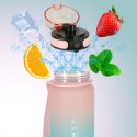 Butelka na wodę bidon ze słomką uchwytem sportowy 600ml różowo-niebieski
