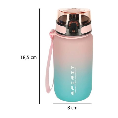 Butelka na wodę bidon ze słomką uchwytem sportowy 600ml różowo-niebieski