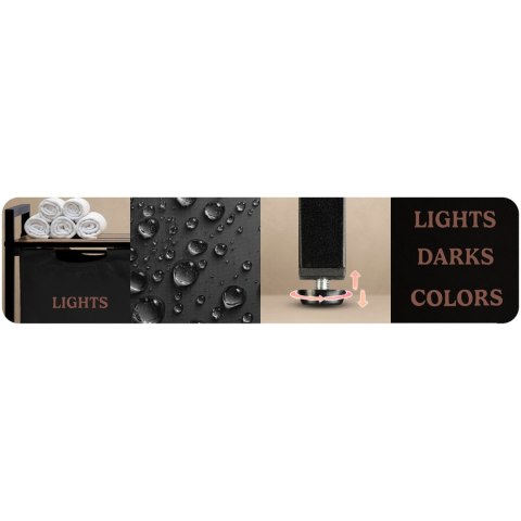 Kosz na pranie bieliznę trzykomorowy na stelażu 120 l Massido