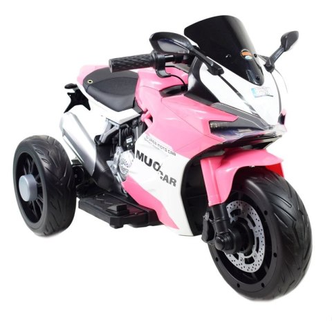 SZYBKI MOTOR POLICYJNY Z KOGUTEM, MIĘKKIE KOŁA, DŹWIĘKI, DWA SILNIKI, PILOT/NT5188