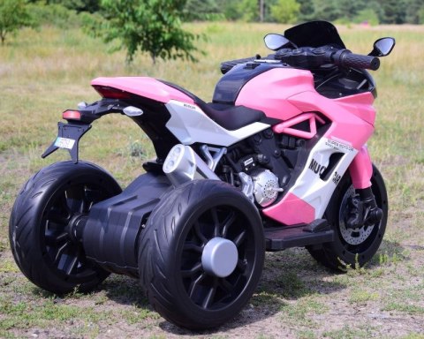 SZYBKI MOTOR POLICYJNY Z KOGUTEM, MIĘKKIE KOŁA, DŹWIĘKI, DWA SILNIKI, PILOT/NT5188