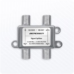 Splitter antenowy rozgałęźnik pasywny 3-wejściowy 5-2400 MHz Berdsen BD-957