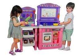 KUCHNIA kuchenka dla Dzieci 66 elementów Różowa i Akcesoria Kuchenne Znikopis Woda