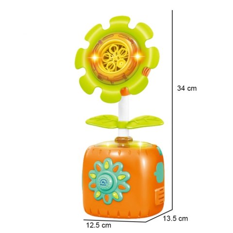 WOOPIE Słonecznikowa Elektryczna Maszyna Do Bąbelków Efekty Świetlne i Dźwiękowe